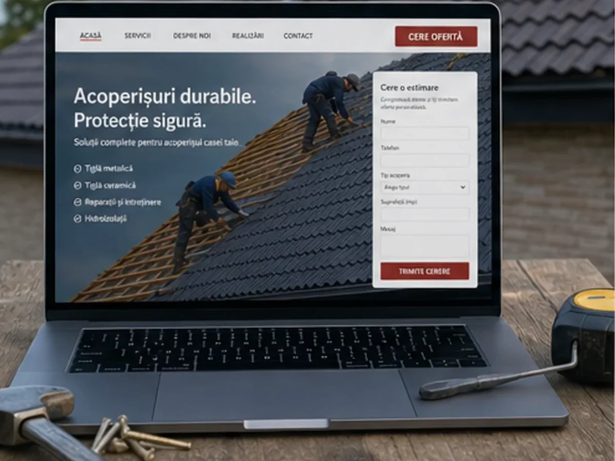 Site cu exemple pentru firme de acoperișuri - model de site pentru firme de acoperișuri - Creare site firmă acoperișuri