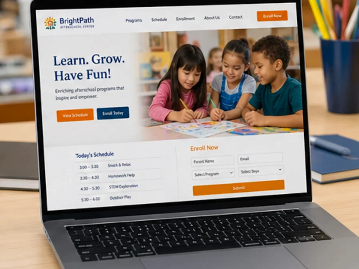 Site de încredere pentru afterschool - model de site pentru centre afterschool - Creare site afterschool