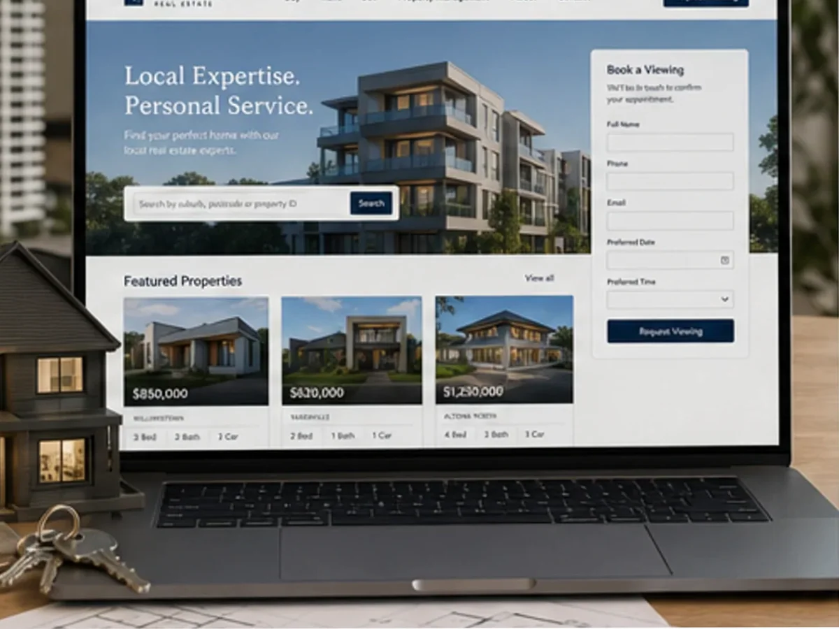 model foto realist pentru Creare site agenție imobiliară