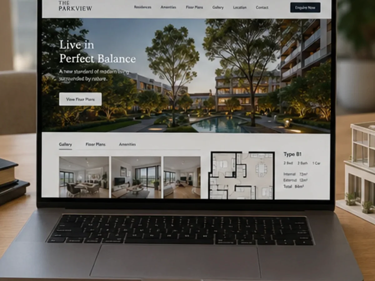 Site orientat spre vizionări, evaluări și cereri de ofertă - model de site pentru ansambluri rezidențiale - Creare site ansamblu rezidențial