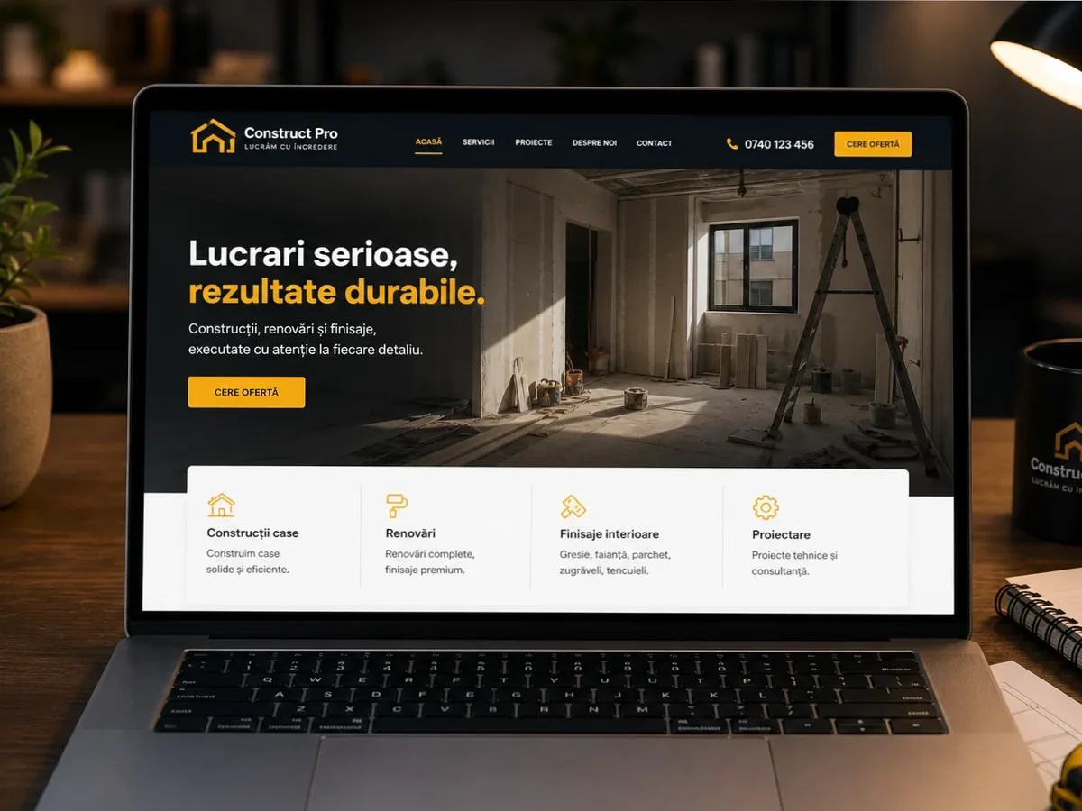 Site cu servicii pentru birouri de arhitectură - model de site pentru birouri de arhitectură - Creare site arhitect