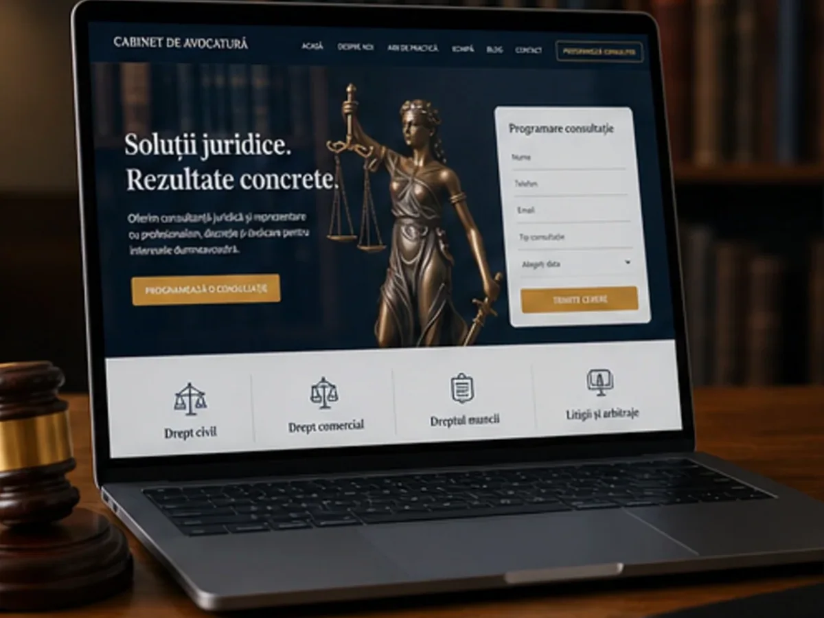 Site de încredere pentru avocat - model de site pentru cabinete de avocatură - Creare site avocat