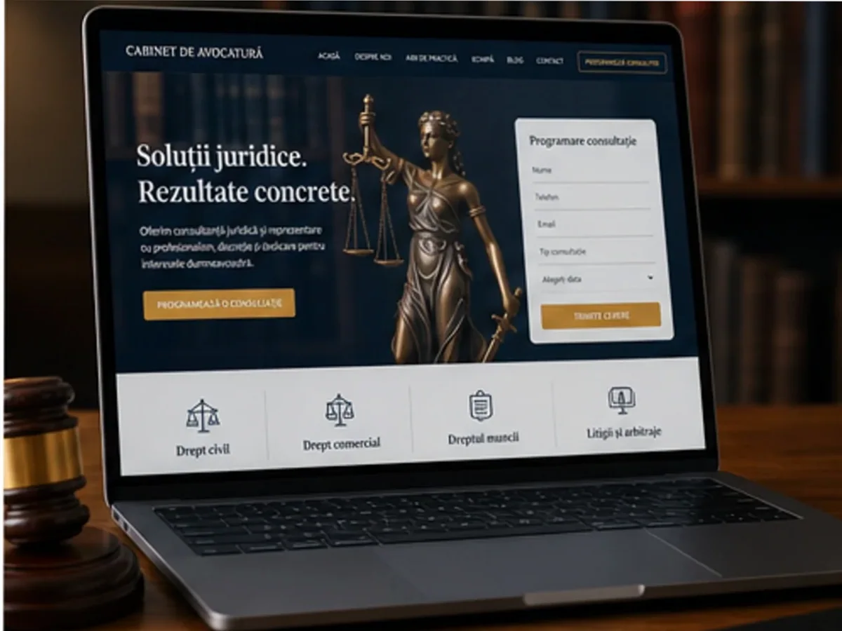 Site cu exemple pentru cabinete de avocatură - model de site pentru cabinete de avocatură - Creare site avocat