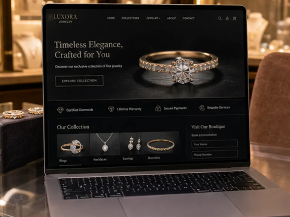 Site de încredere pentru bijuterie - model de site pentru bijuterii - Creare site bijuterie
