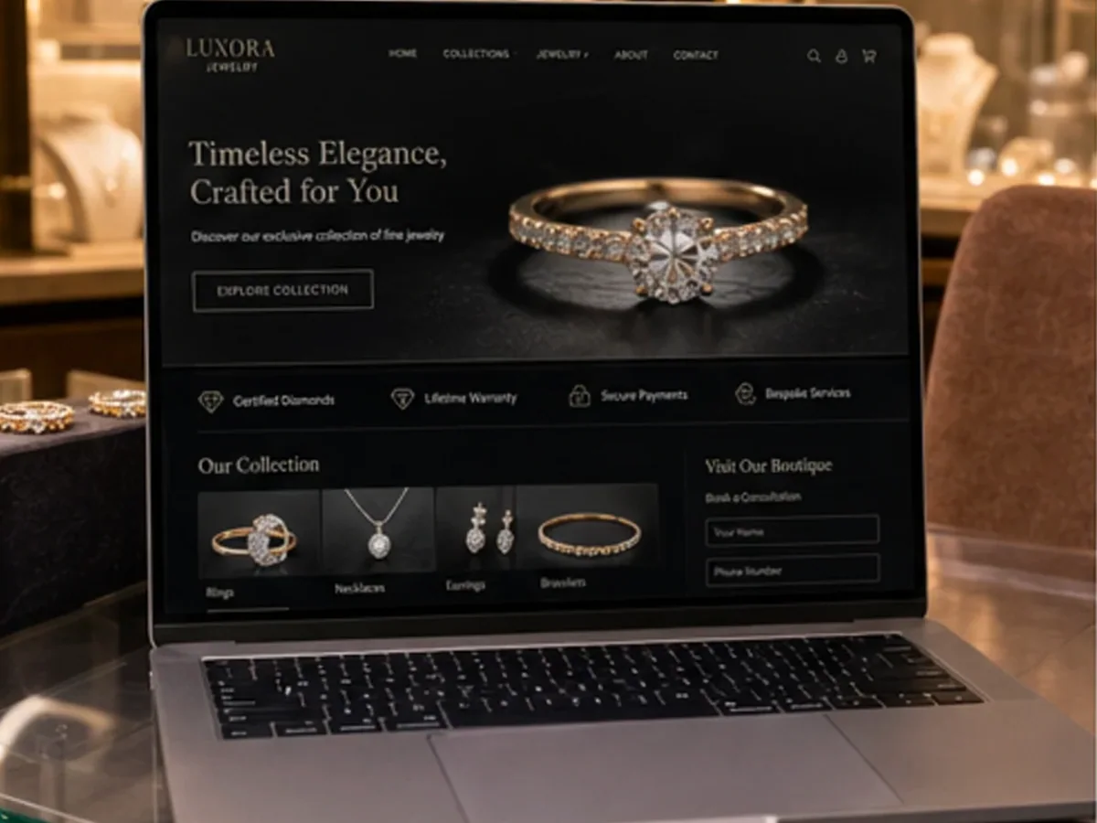 Site cu exemple pentru bijuterii - model de site pentru bijuterii - Creare site bijuterie