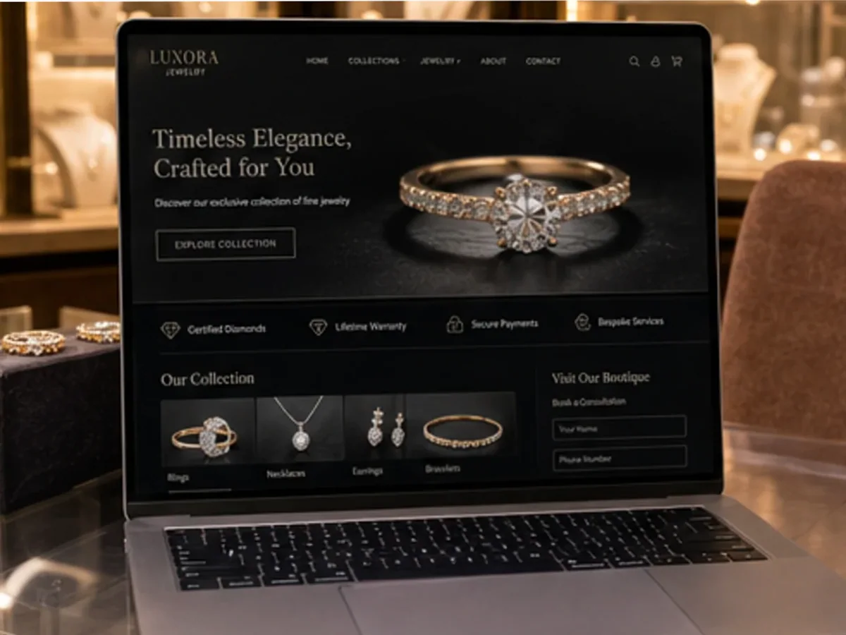 model foto realist pentru Creare site bijuterie