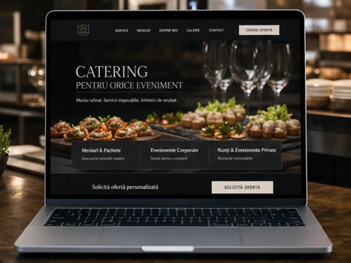 Catering cu organizare completă - model de site pentru firme de catering - Creare site firmă catering