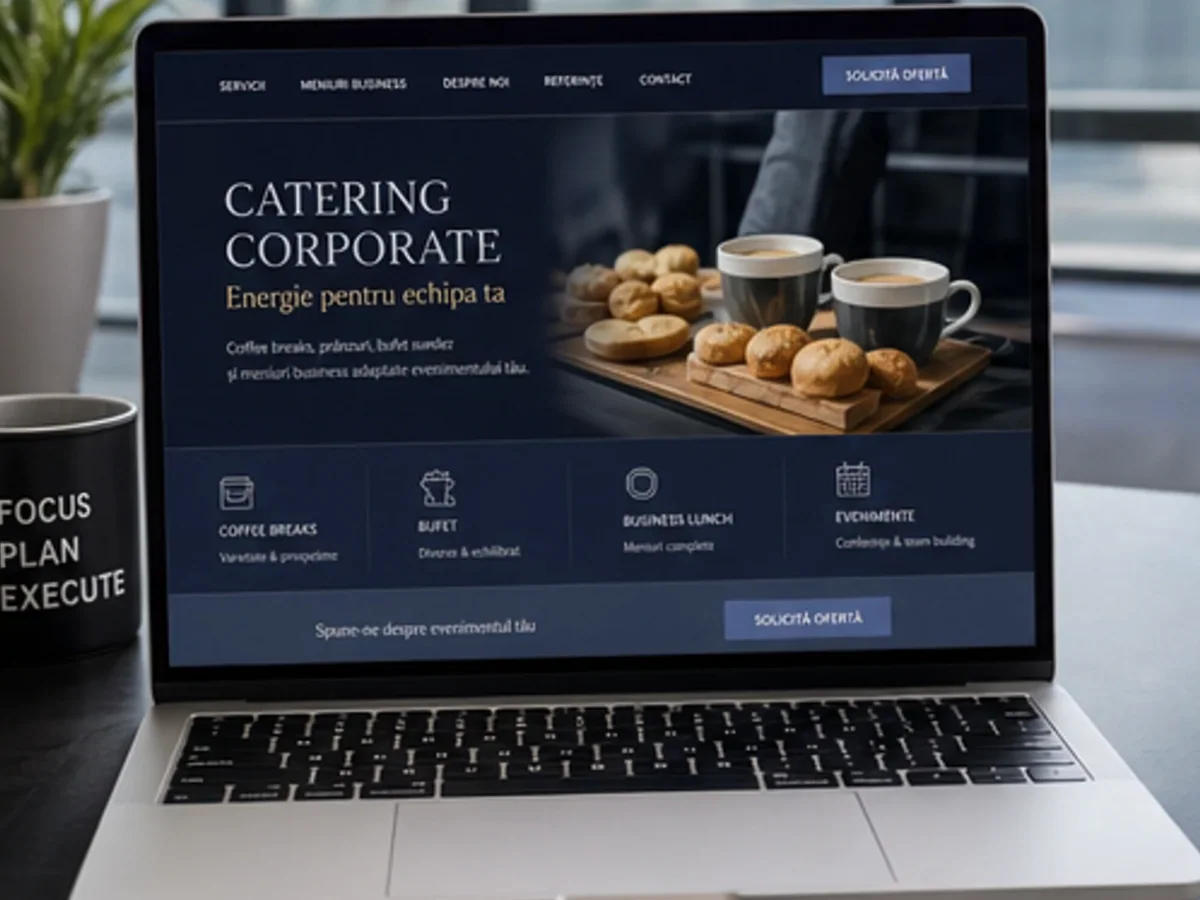 Private chef și catering premium - model de site pentru firme de catering - Creare site firmă catering