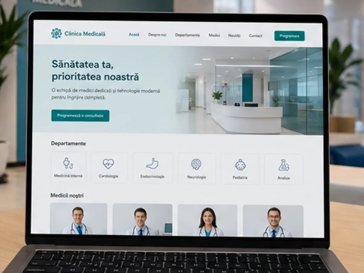 Site rapid pe mobil pentru clinică medicală - model de site pentru clinici medicale - Creare site clinică medicală