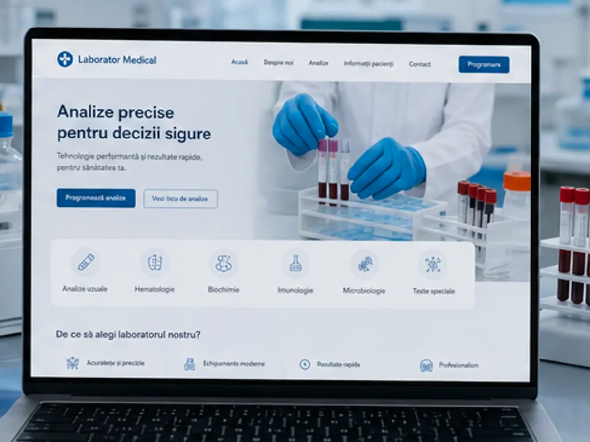 Site orientat spre programări, consultații și întrebări de la pacienți - model de site pentru clinici medicale - Creare site clinică medicală