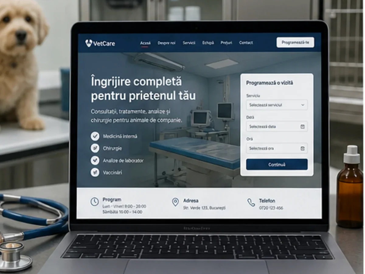 Site de încredere pentru clinică veterinară - model de site pentru clinici veterinare - Creare site clinică veterinară