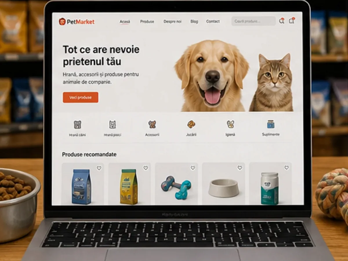 model foto realist pentru Creare site clinică veterinară