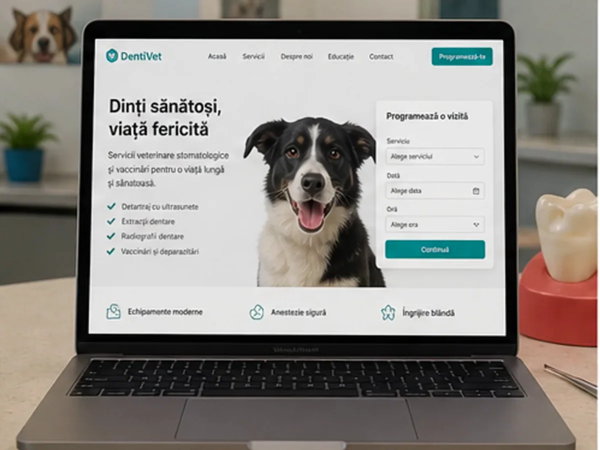 Site cu servicii pentru clinici veterinare - model de site pentru clinici veterinare - Creare site clinică veterinară