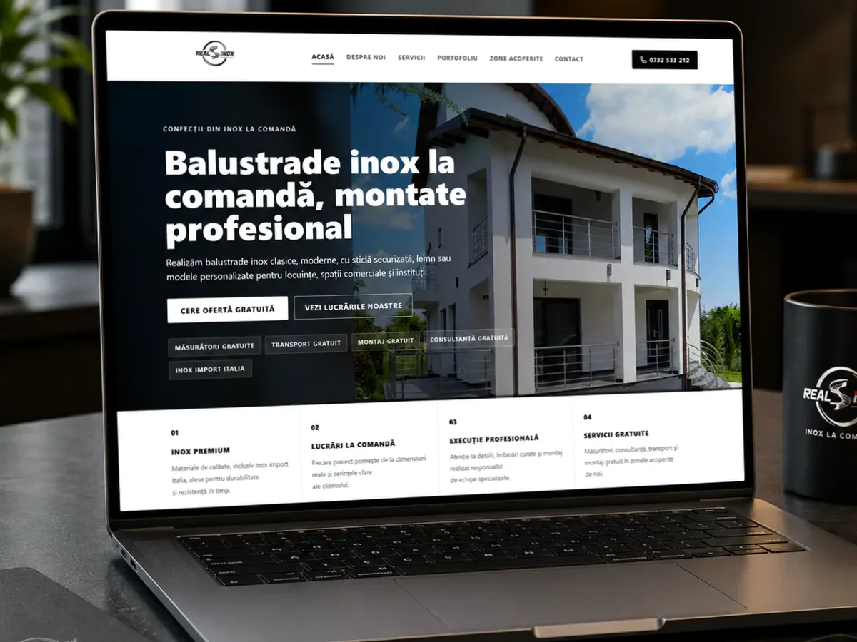 Site cu exemple pentru firme de confecții metalice - model de site pentru firme de confecții metalice - Creare site confecții metalice