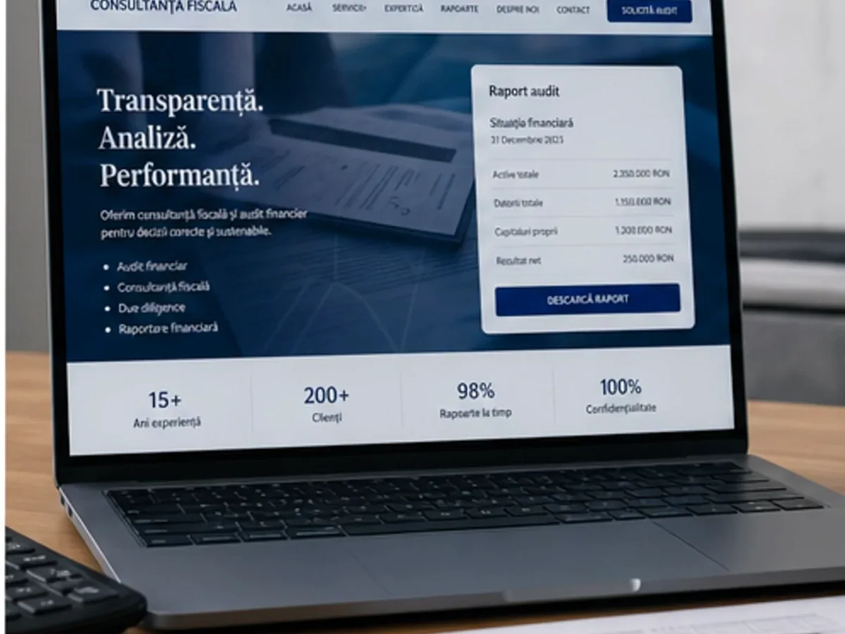 Site cu exemple pentru consultanți fiscali - model de site pentru consultanți fiscali - Creare site consultant fiscal