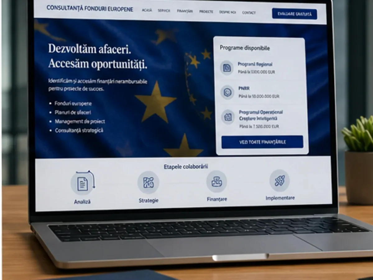 Site de încredere pentru consultanță business - model de site pentru consultanți business - Creare site consultanță business