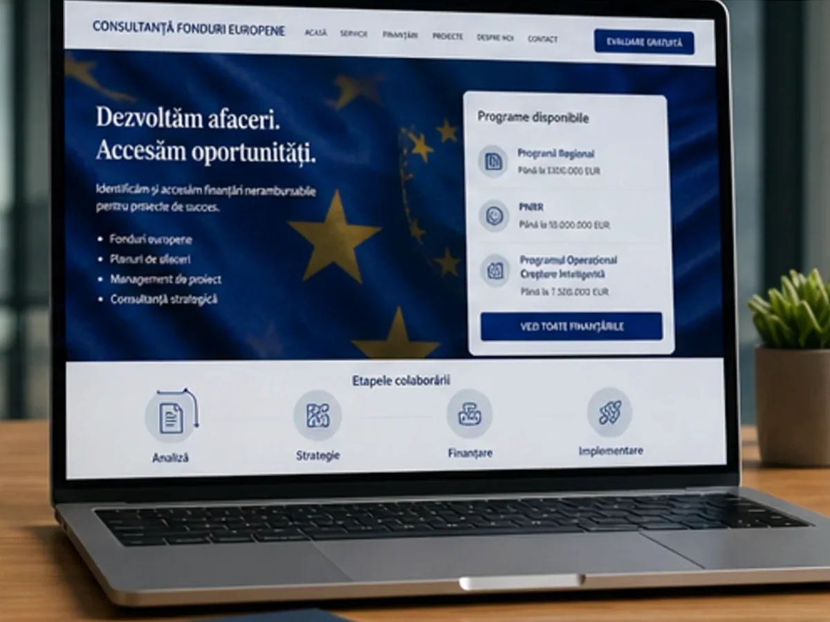 Site cu exemple pentru consultanți business - model de site pentru consultanți business - Creare site consultanță business