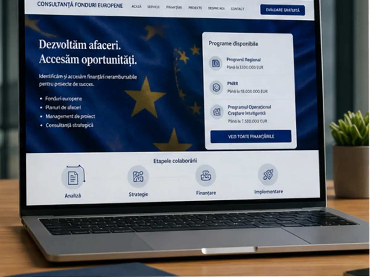 model foto realist pentru Creare site consultanță business