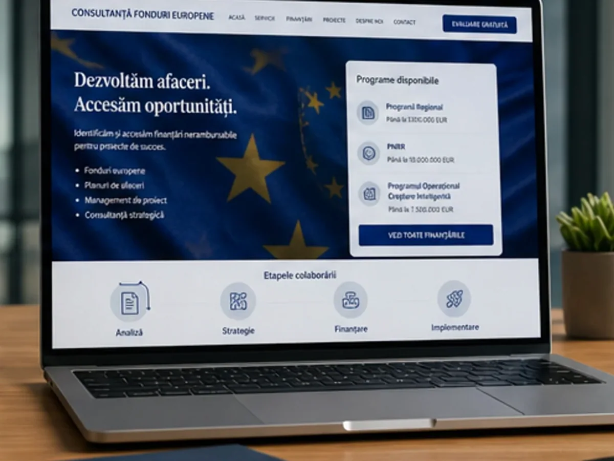 Site cu servicii pentru consultanți business - model de site pentru consultanți business - Creare site consultanță business