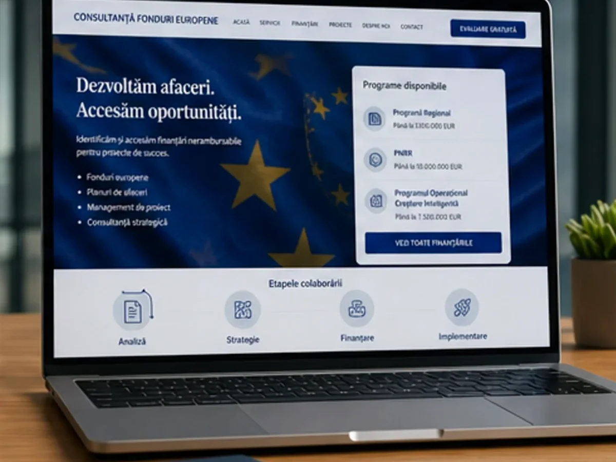 Site cu exemple pentru firme de consultanță fonduri - model de site pentru firme de consultanță fonduri - Creare site consultanță fonduri