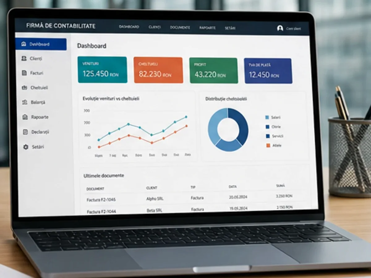 Site cu servicii pentru firme de contabilitate - model de site pentru firme de contabilitate - Creare site contabil