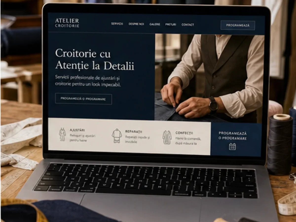 Site de încredere pentru croitorie - model de site pentru croitorii - Creare site croitorie