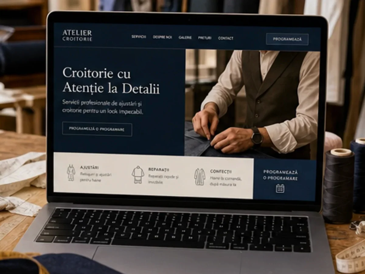 Site cu exemple pentru croitorii - model de site pentru croitorii - Creare site croitorie