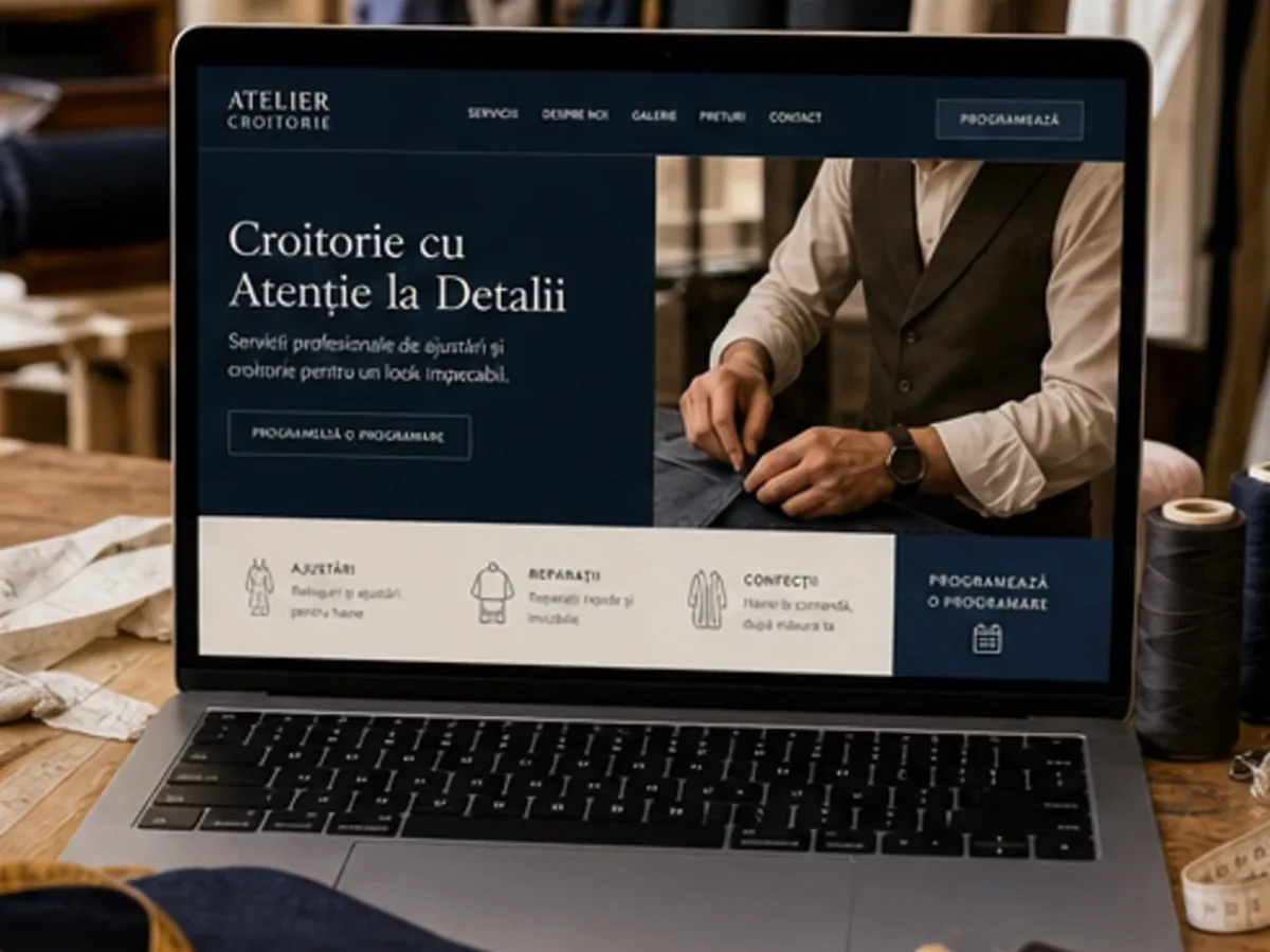 model foto realist pentru Creare site croitorie