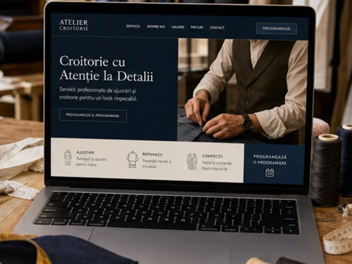 Site cu servicii pentru croitorii - model de site pentru croitorii - Creare site croitorie