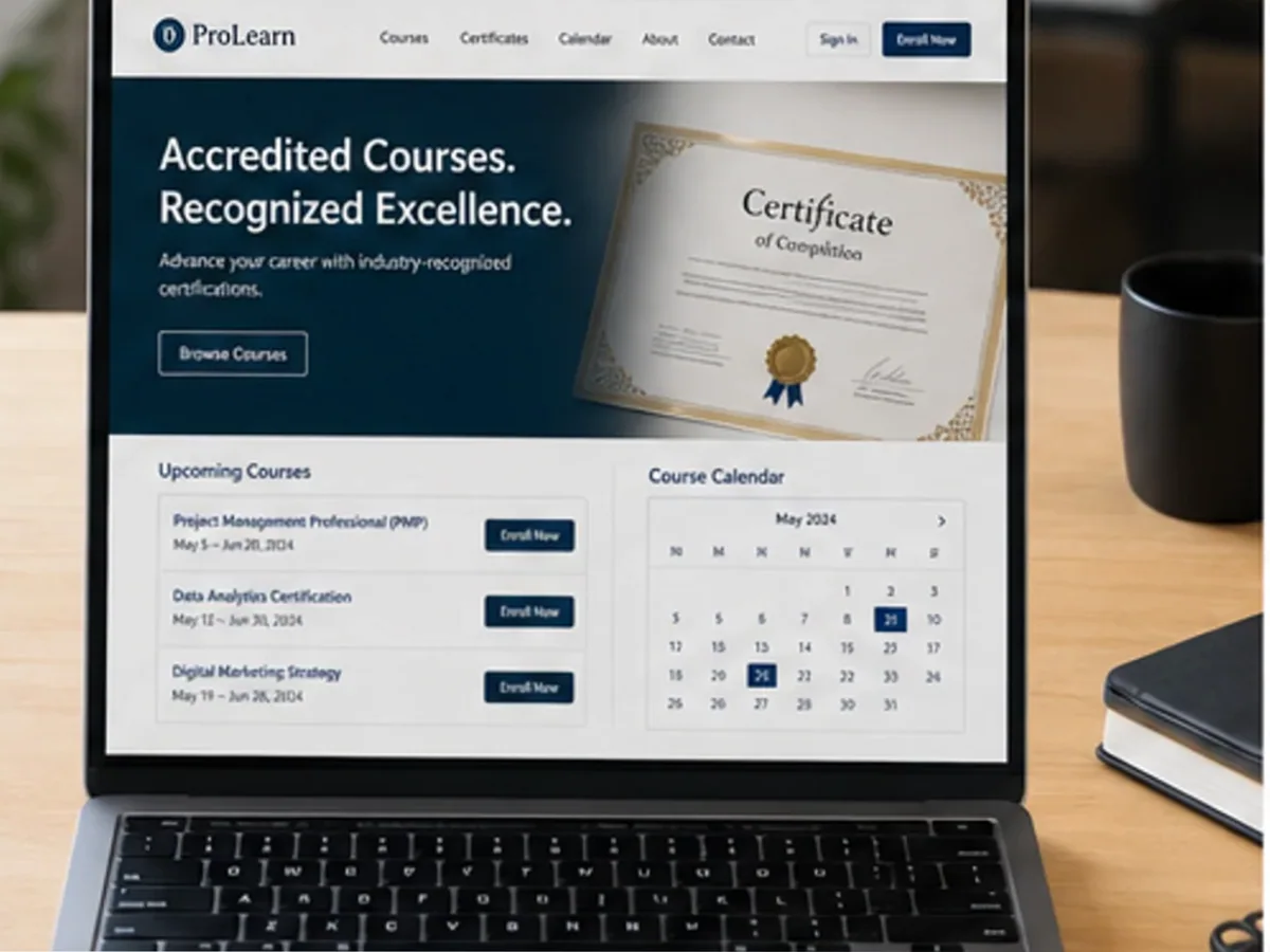 Site cu servicii pentru furnizori de cursuri acreditate - model de site pentru furnizori de cursuri acreditate - Creare site cursuri acreditate
