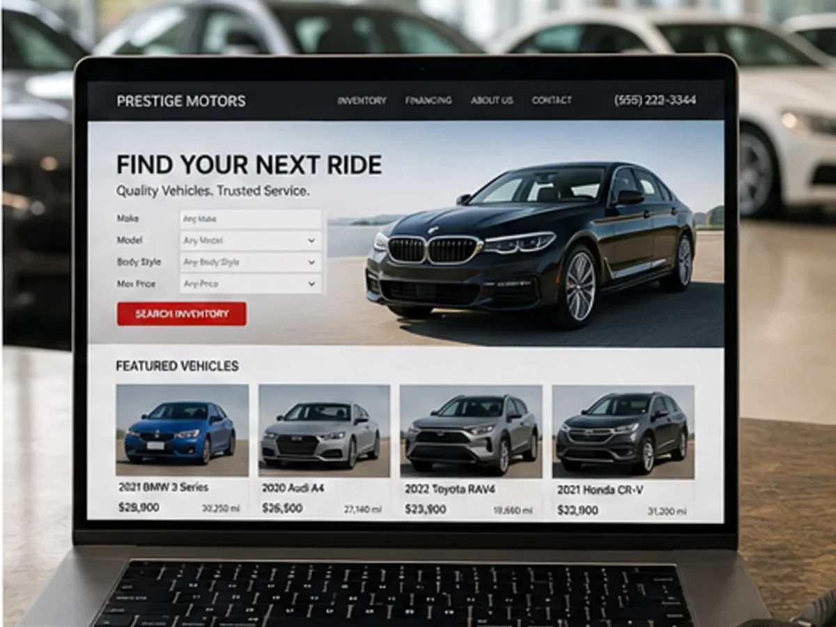 model foto realist pentru Creare site dealer auto