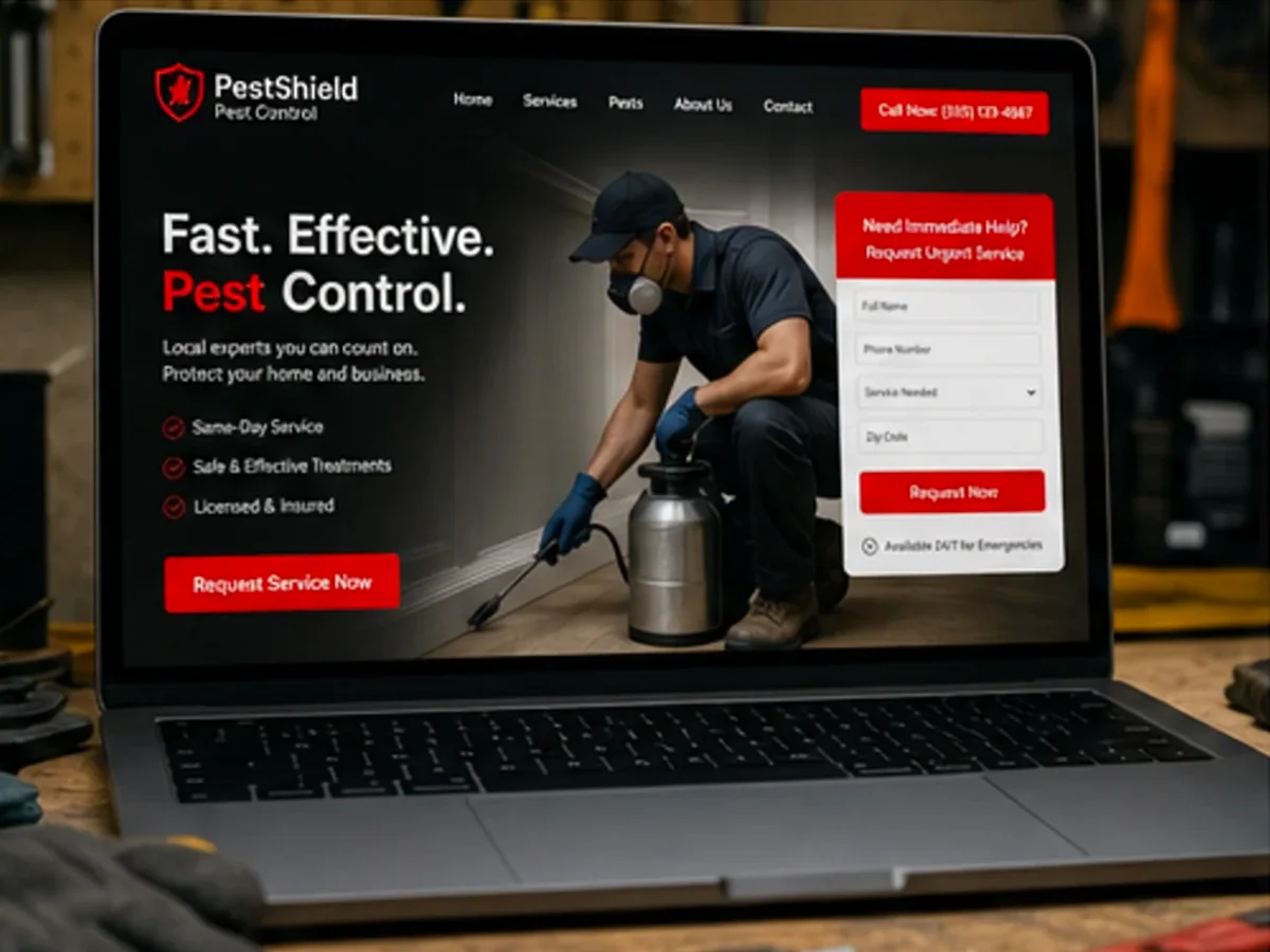 Site rapid pe mobil pentru deratizare - model de site pentru firme DDD - Creare site deratizare