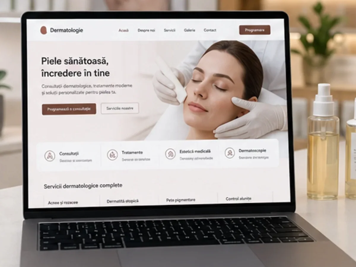 Site cu exemple pentru cabinete dermatologice - model de site pentru cabinete dermatologice - Creare site medic dermatolog