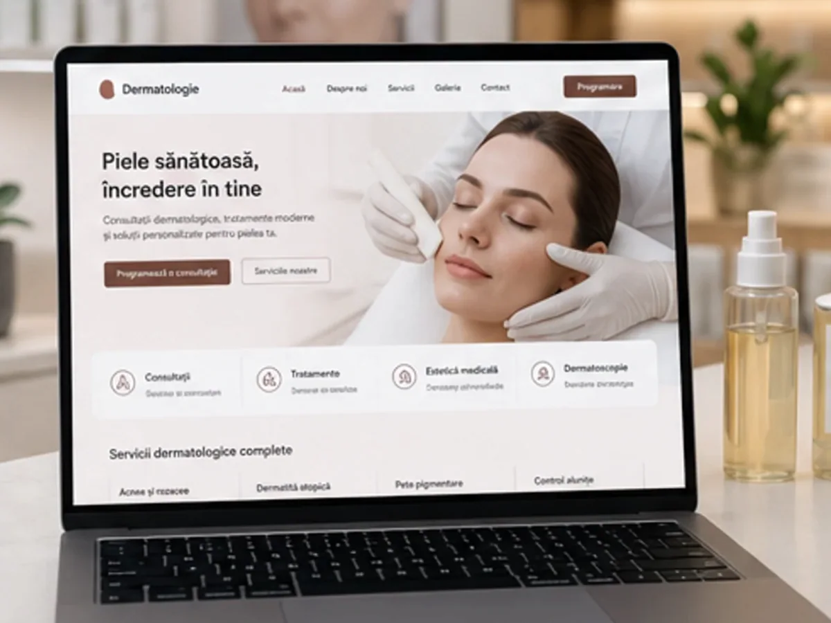 model foto realist pentru Creare site medic dermatolog