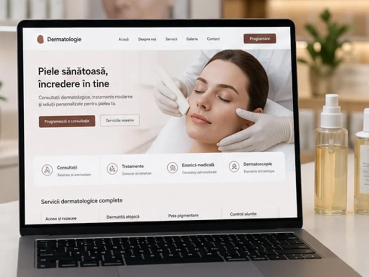 Site rapid pe mobil pentru medic dermatolog - model de site pentru cabinete dermatologice - Creare site medic dermatolog