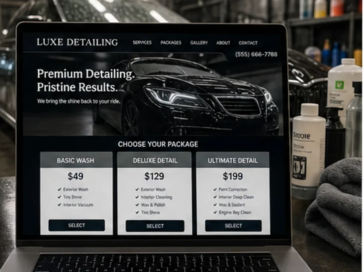 Site cu exemple pentru centre detailing auto - model de site pentru centre detailing auto - Creare site detailing auto