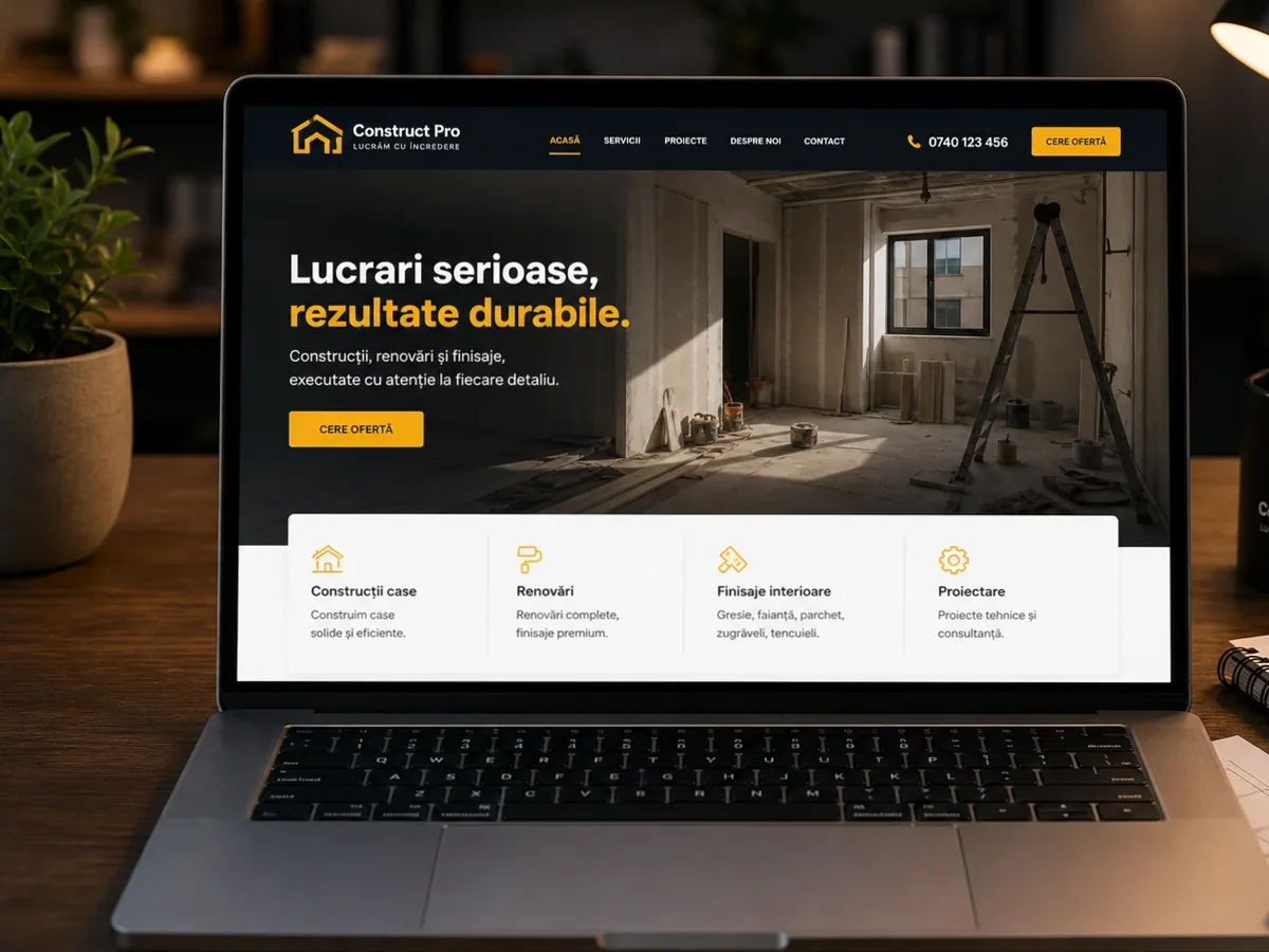 Site de încredere pentru diriginte de șantier - model de site pentru diriginți de șantier - Creare site diriginte de șantier