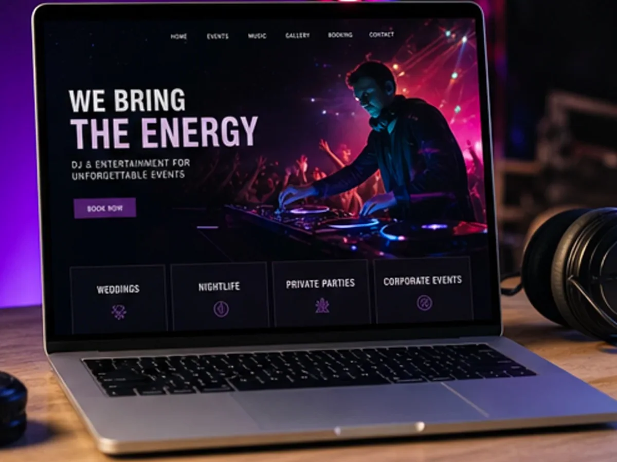 Site cu servicii pentru DJ pentru evenimente - model de site pentru DJ pentru evenimente - Creare site DJ evenimente