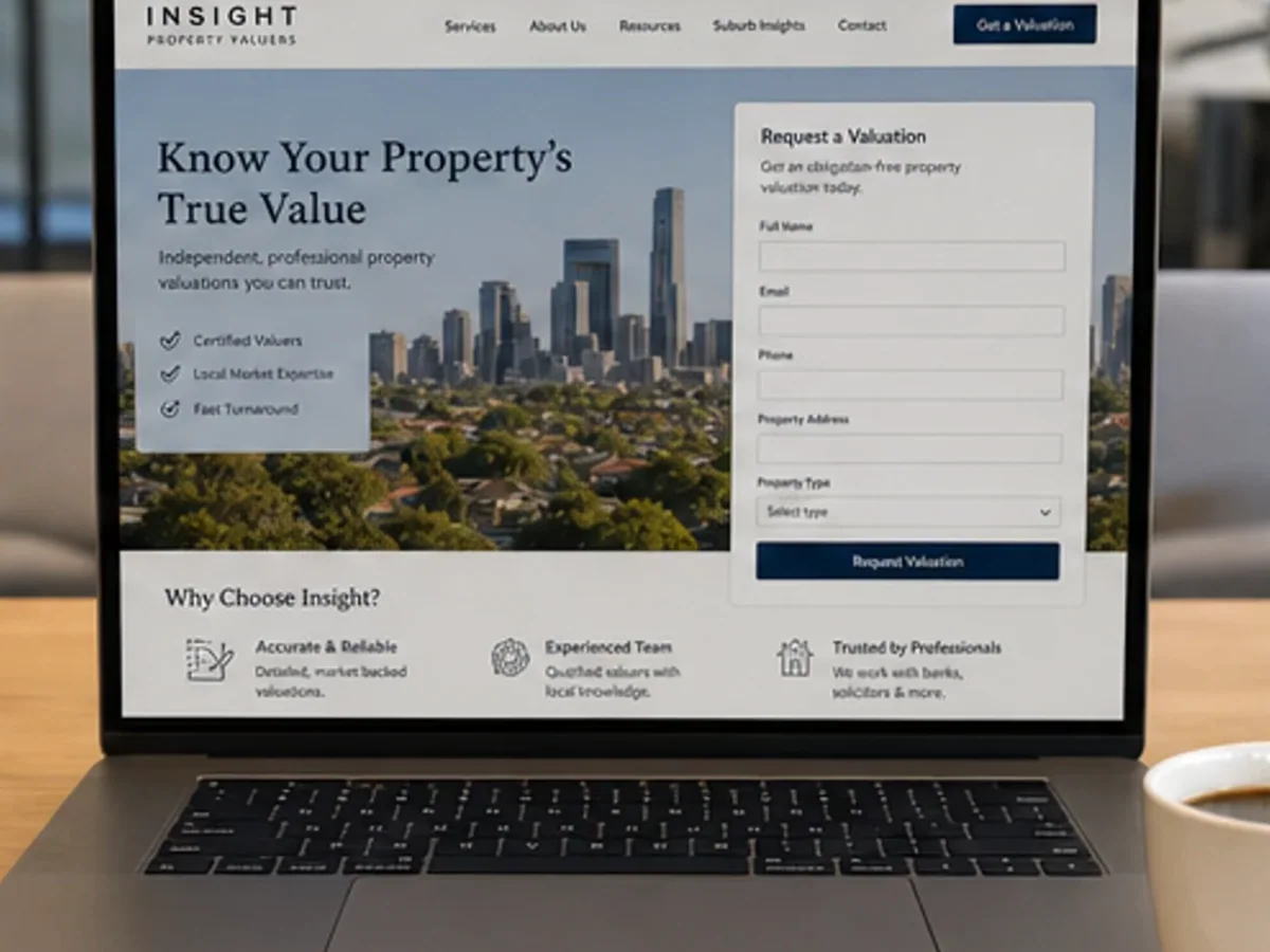 Site orientat spre vizionări, evaluări și cereri de ofertă - model de site pentru evaluatori imobiliari - Creare site evaluator imobiliar