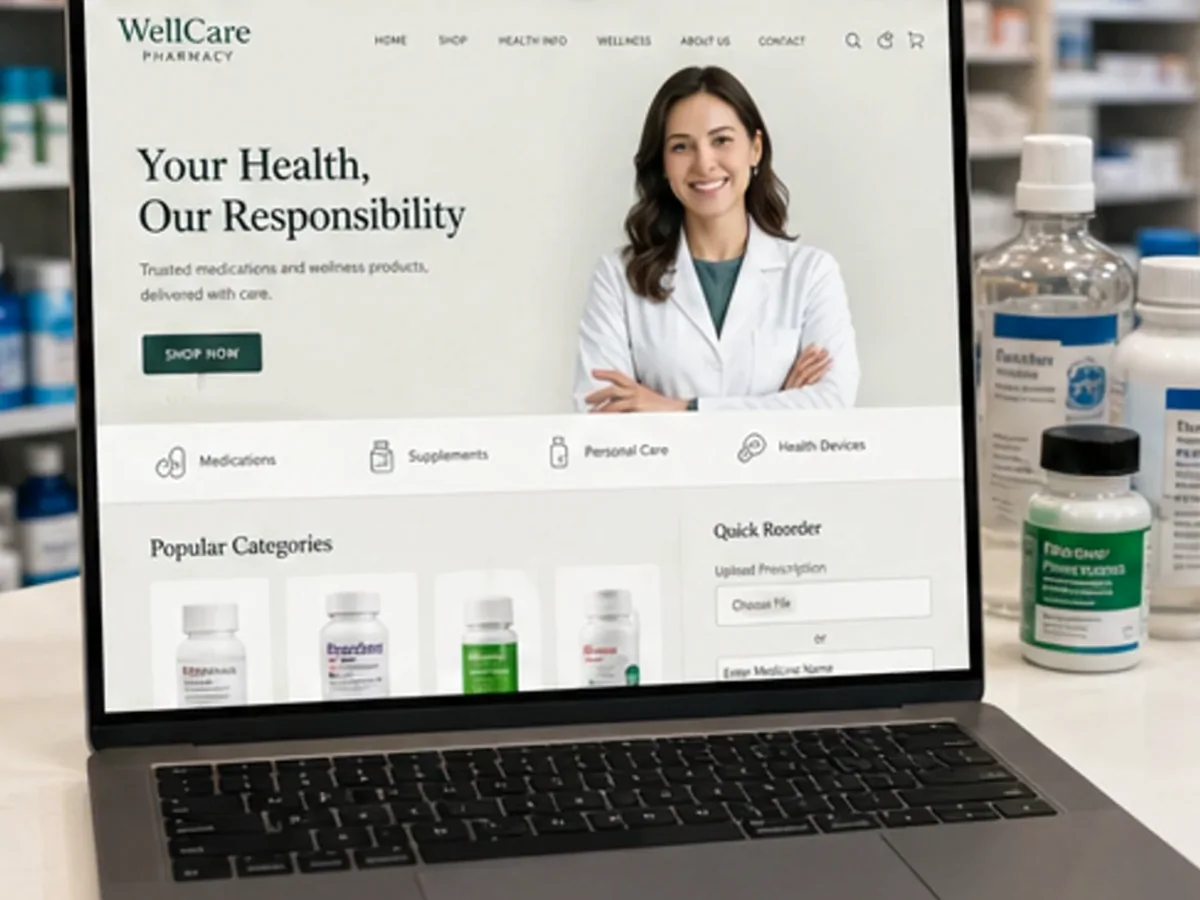 Site de încredere pentru farmacie - model de site pentru farmacii - Creare site farmacie