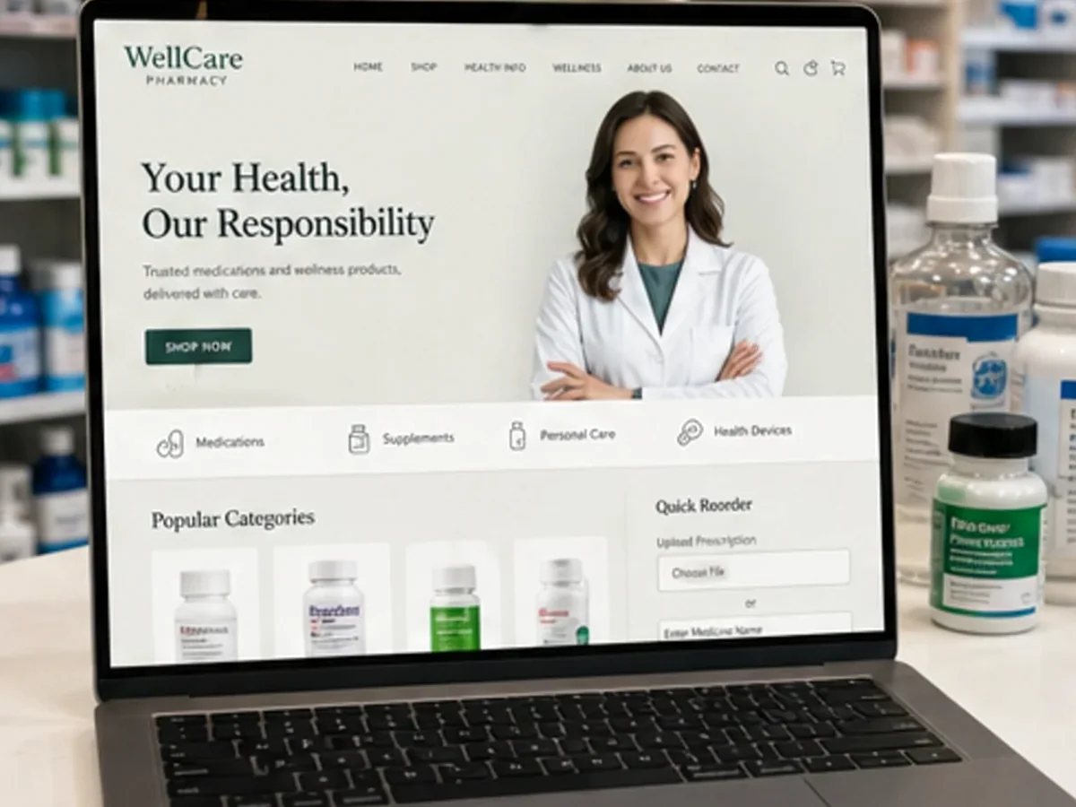 Site cu servicii pentru farmacii - model de site pentru farmacii - Creare site farmacie