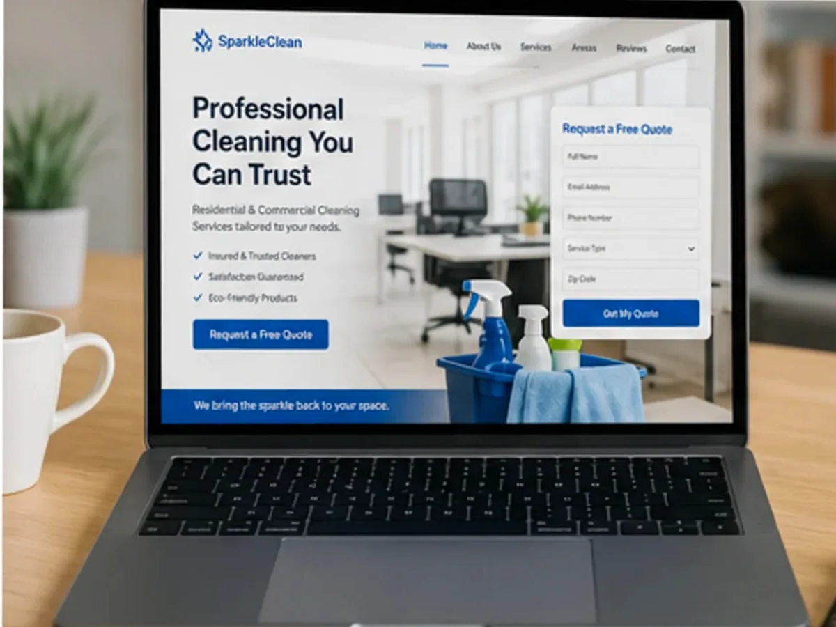 Site cu servicii pentru firme de curățenie - model de site pentru firme de curățenie - Creare site firmă curățenie