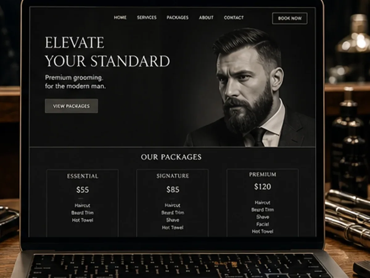 Site orientat spre programări și cereri pentru servicii - model de site pentru frizerii - Creare site frizerie