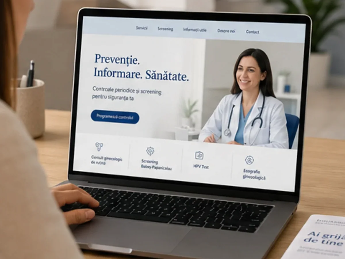 Centru pentru sănătatea femeii - model de site pentru cabinete ginecologice - Creare site medic ginecolog