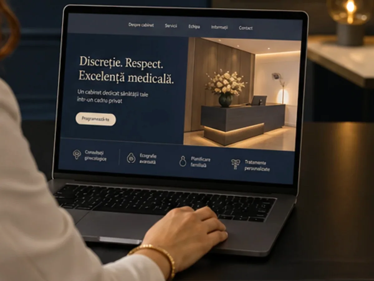 Prevenție și screening - model de site pentru cabinete ginecologice - Creare site medic ginecolog