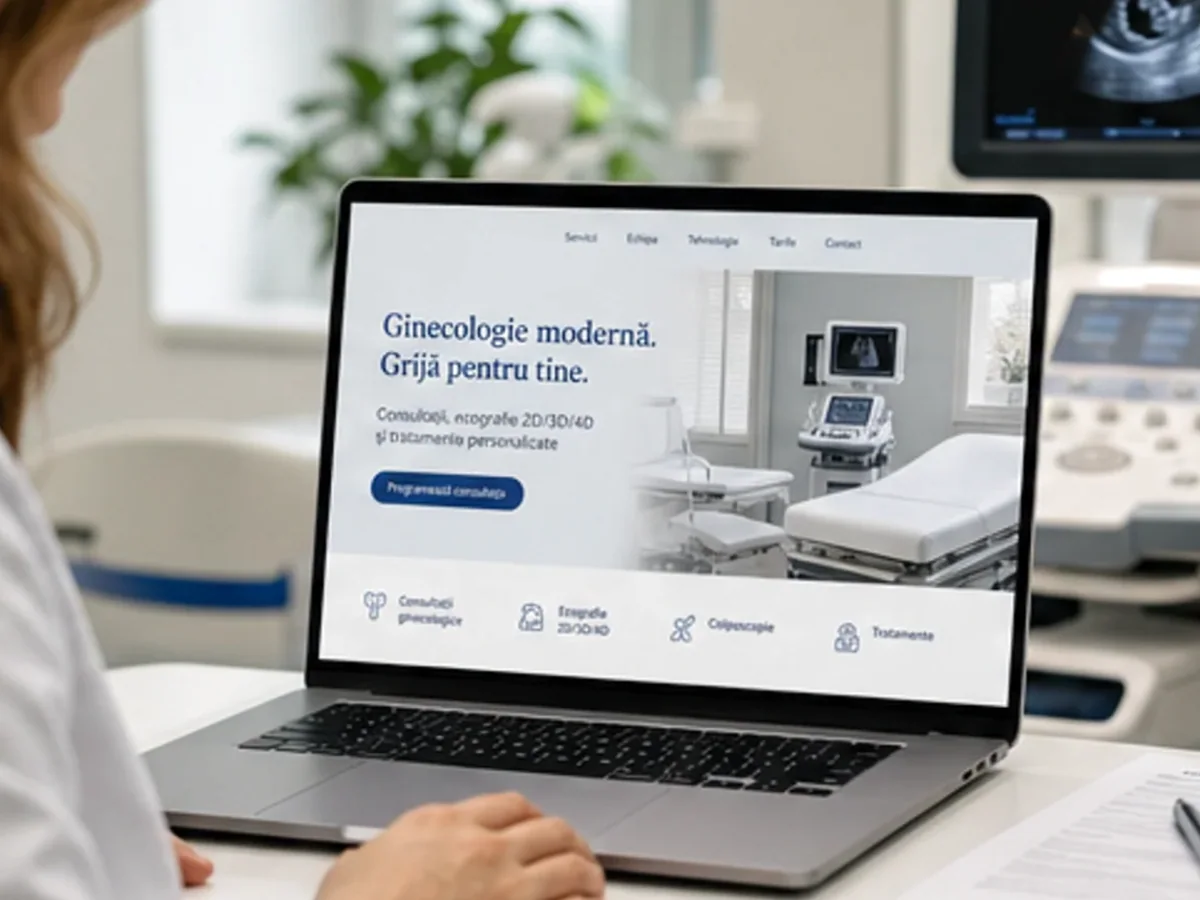 model foto realist pentru Creare site medic ginecolog