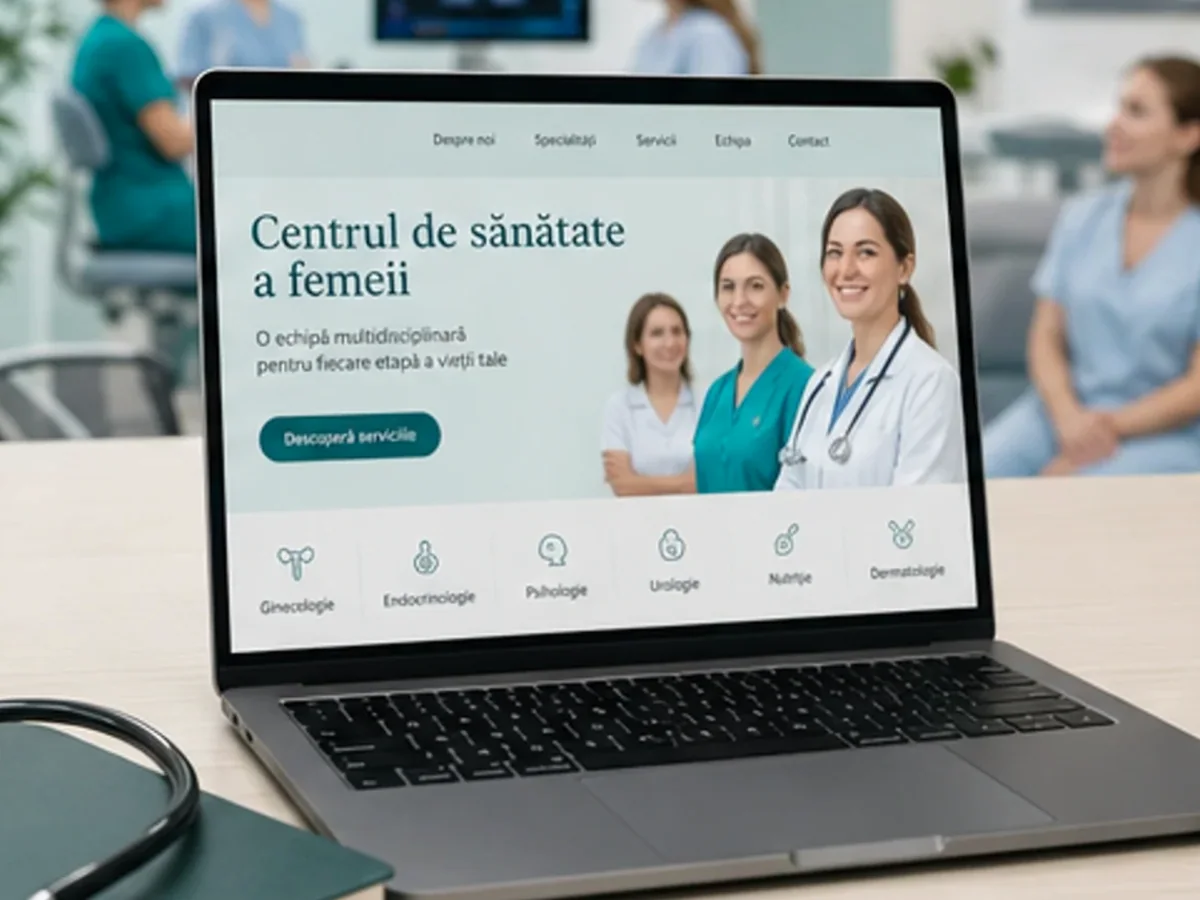Sarcină și fertilitate - model de site pentru cabinete ginecologice - Creare site medic ginecolog