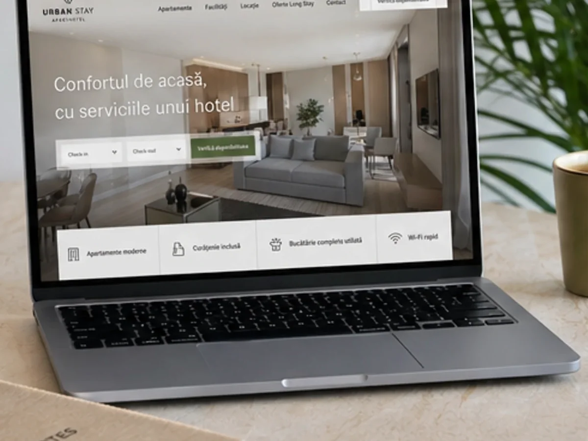 Aparthotel sau cazare long-stay - model de site pentru hoteluri - Creare site hotel