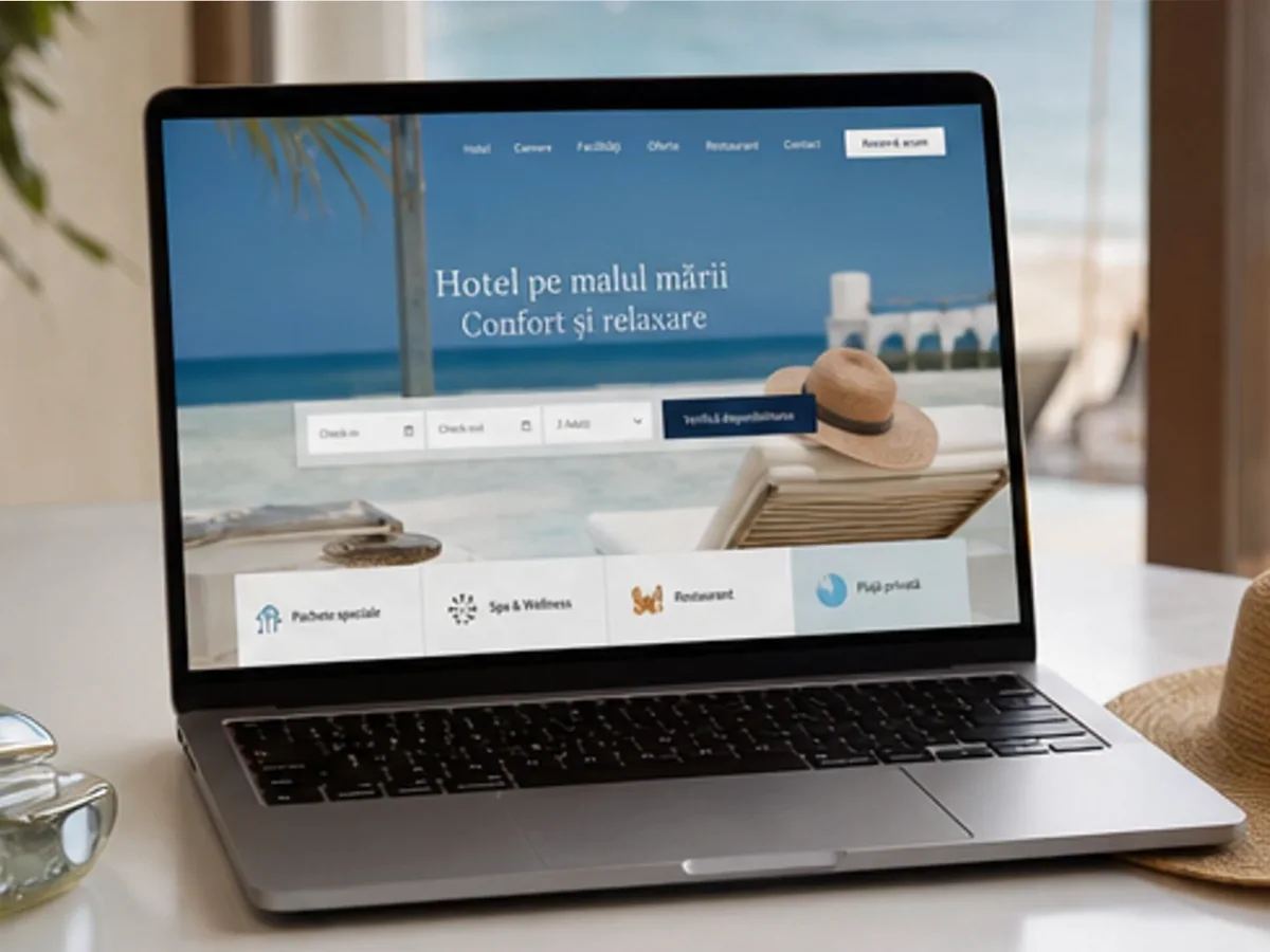 Hotel la mare cu oferte sezoniere - model de site pentru hoteluri - Creare site hotel
