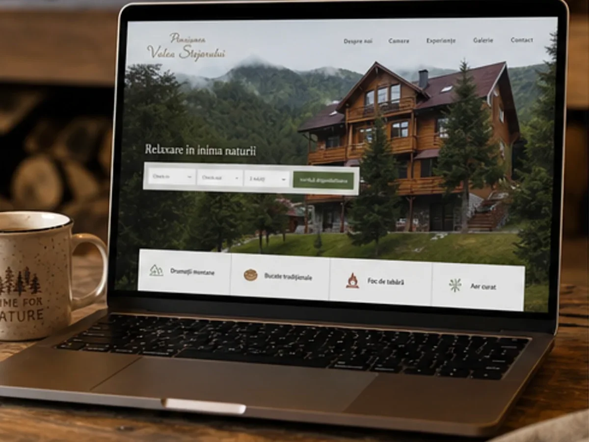 Hotel sau pensiune montană - model de site pentru hoteluri - Creare site hotel